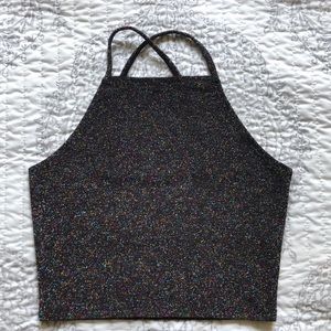 Tv static halter top